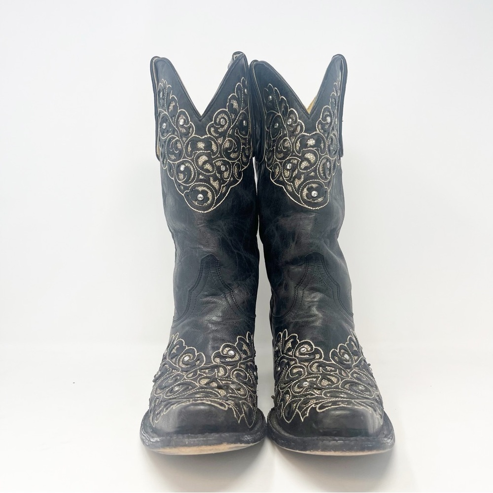 Old Gringo Black and Gold Western Rhinestone Boots - Picture 5 of 15